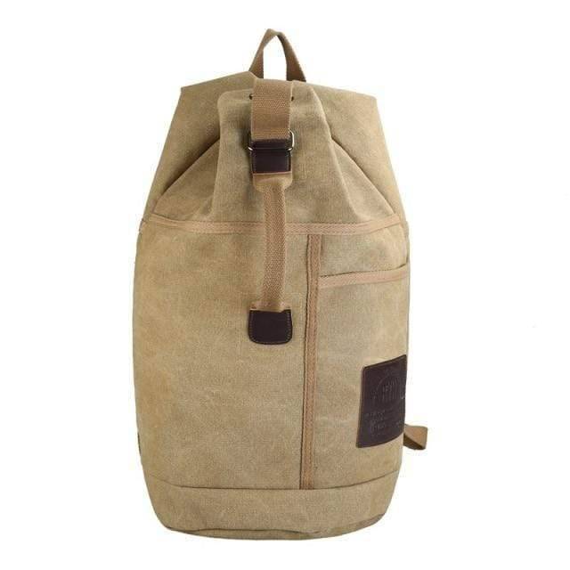 Canvas Hiking Backpack for Outdoors with Drawstring Fastening