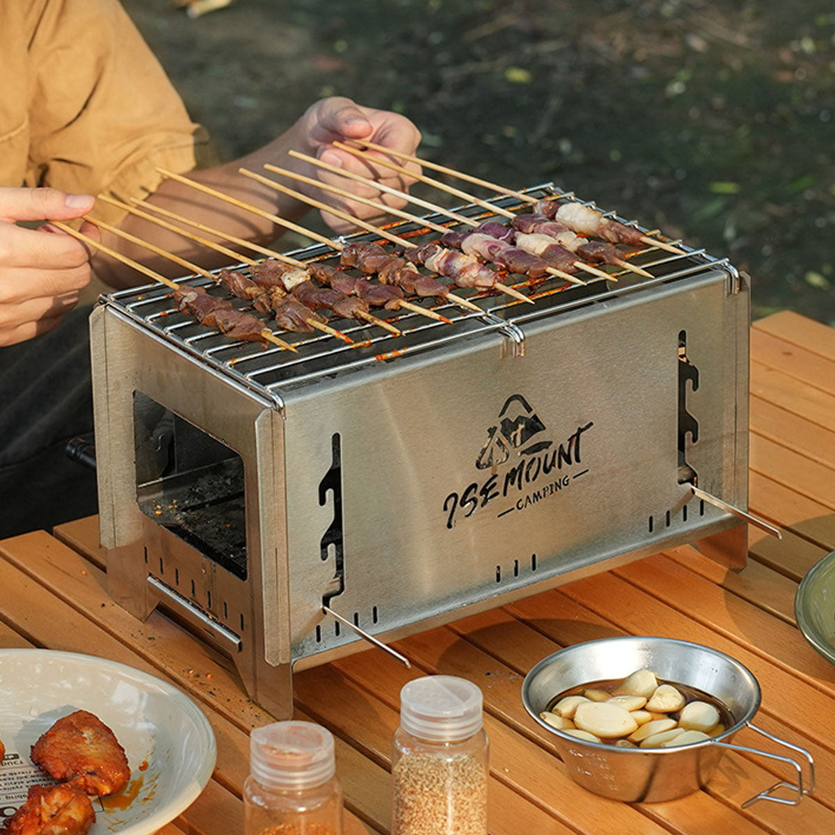 Versatile Charcoal Grill and Camping Stove for Outdoor Cooking