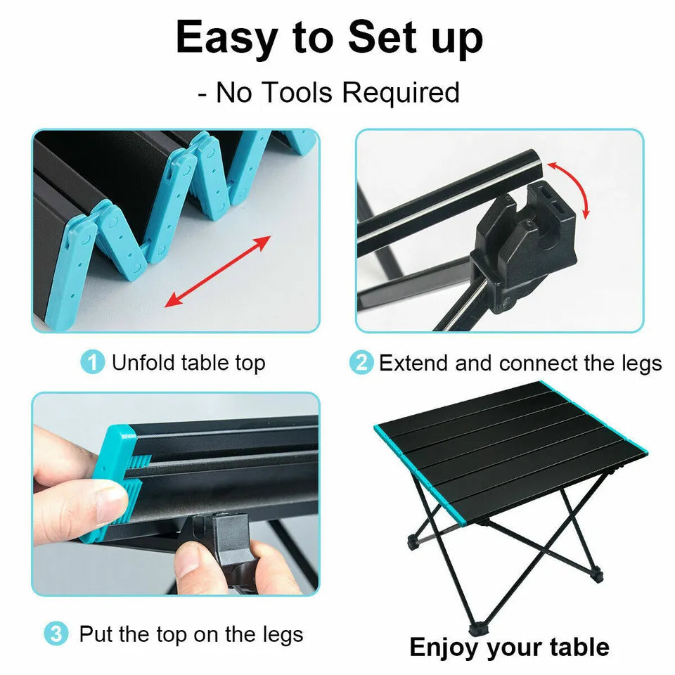 Portable Lightweight Camping Table - Folding Design for Outdoors