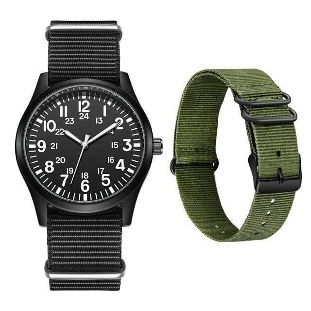 Sporty Quartz Watch with Outdoor Nylon Strap