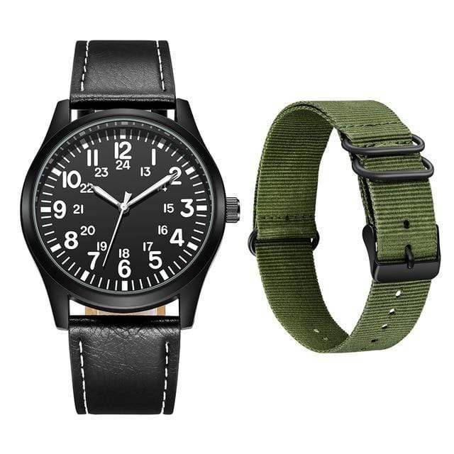 Sporty Quartz Watch with Outdoor Nylon Strap