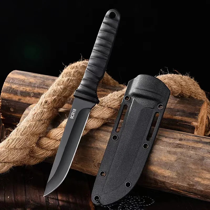 Survival Knife for Outdoor Use with Protective Sheath