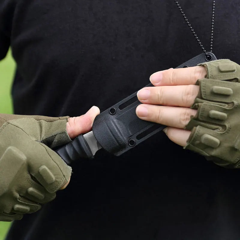 Survival Knife for Outdoor Use with Protective Sheath
