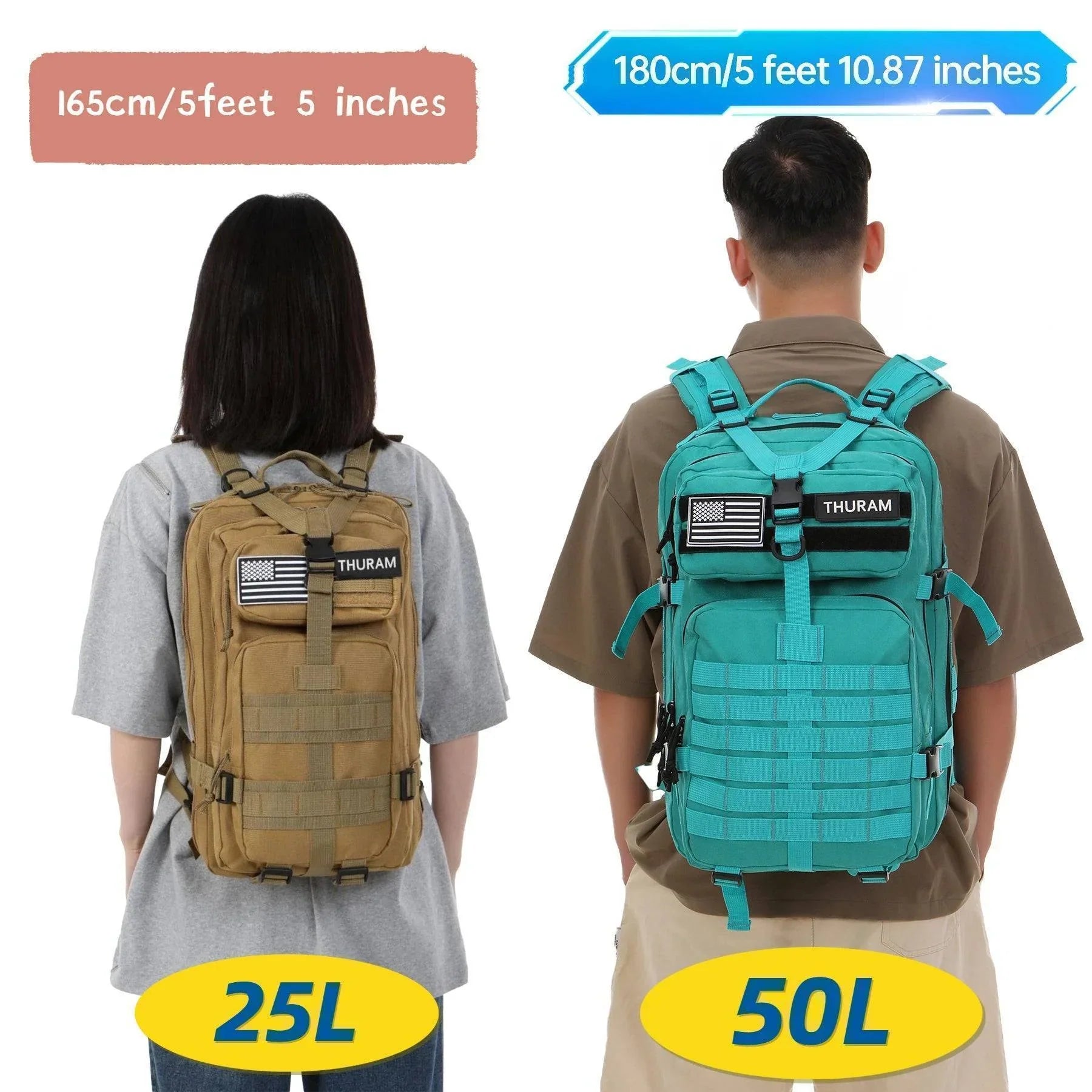 Trekking Backpack for Camping and Hiking - Outdoor Tactical Gear