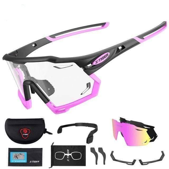 Outdoor Sports Sunglasses with Photochromic Lenses for Cycling