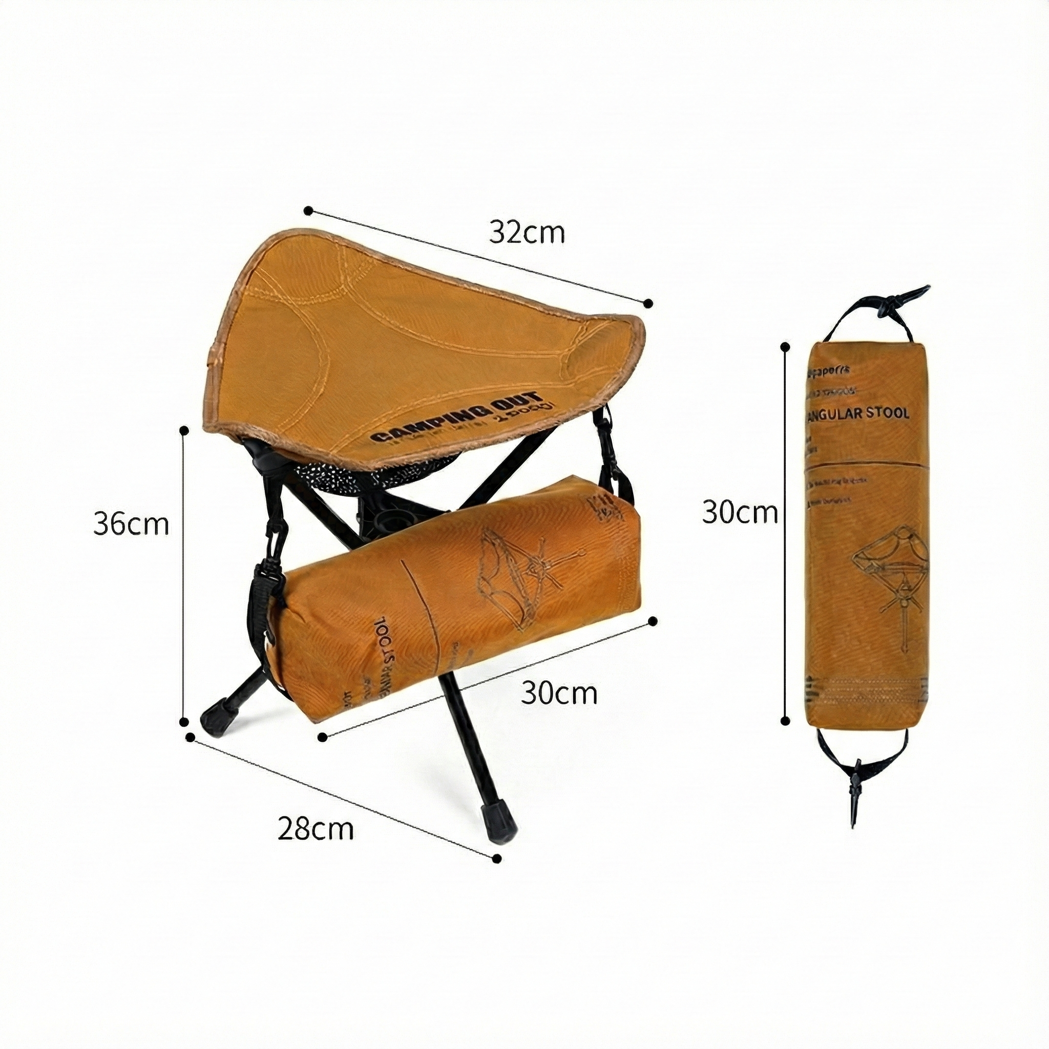 Camping Stool with 360° Rotation – Portable and Foldable