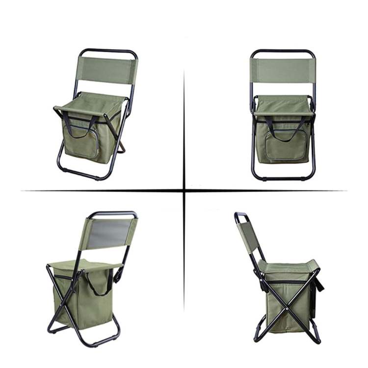 Folding Camping Chair with Cooler Bag – Portable Outdoor Seating