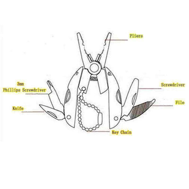 Folding Multi-Function Tool with Portable Design