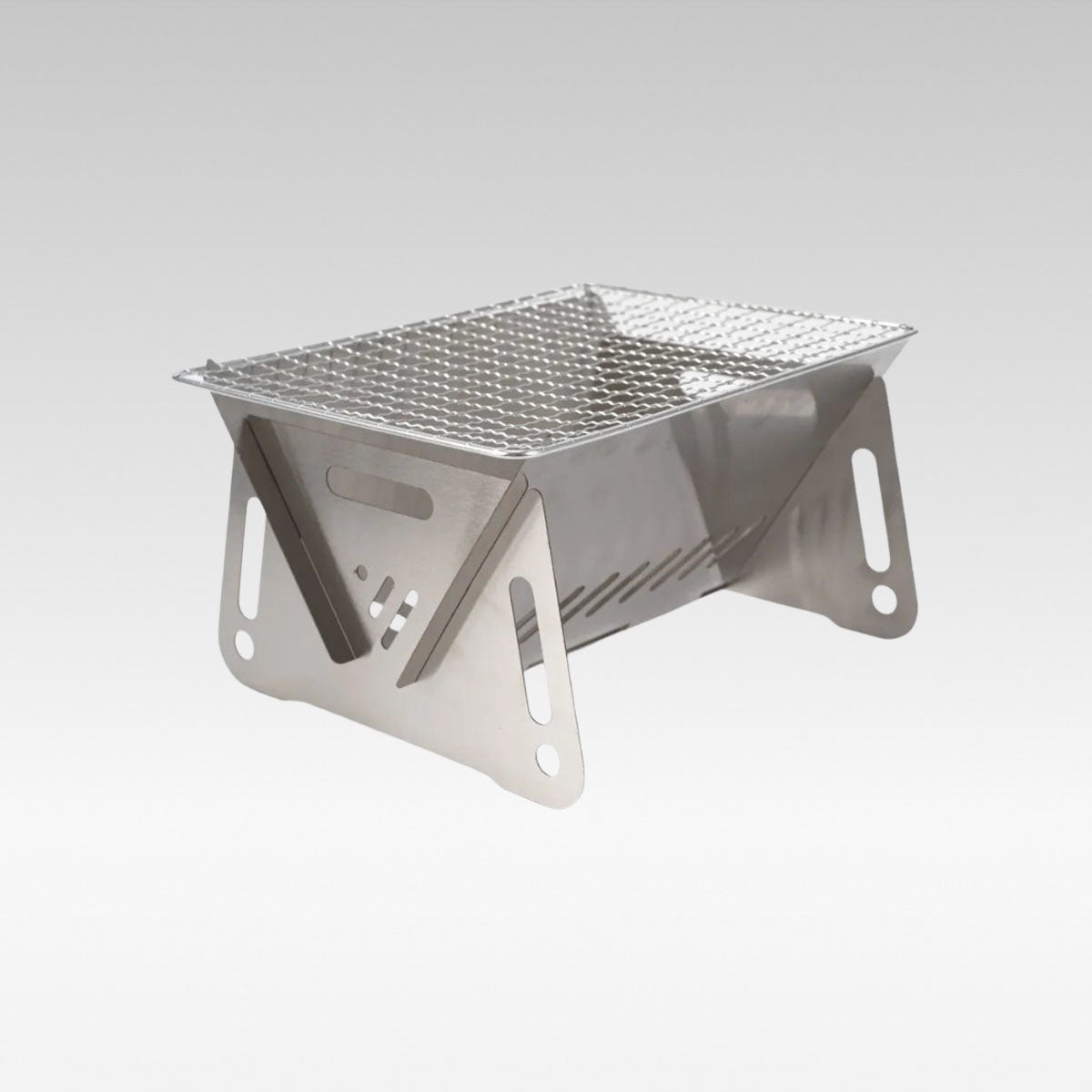 Stainless Steel Camping Grill – Portable Outdoor Cooking Device