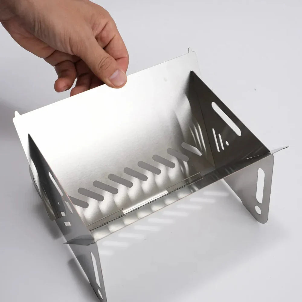 Stainless Steel Camping Grill – Portable Outdoor Cooking Device
