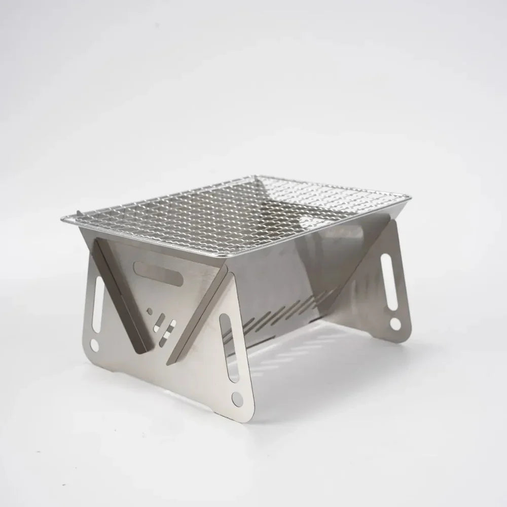 Stainless Steel Camping Grill – Portable Outdoor Cooking Device