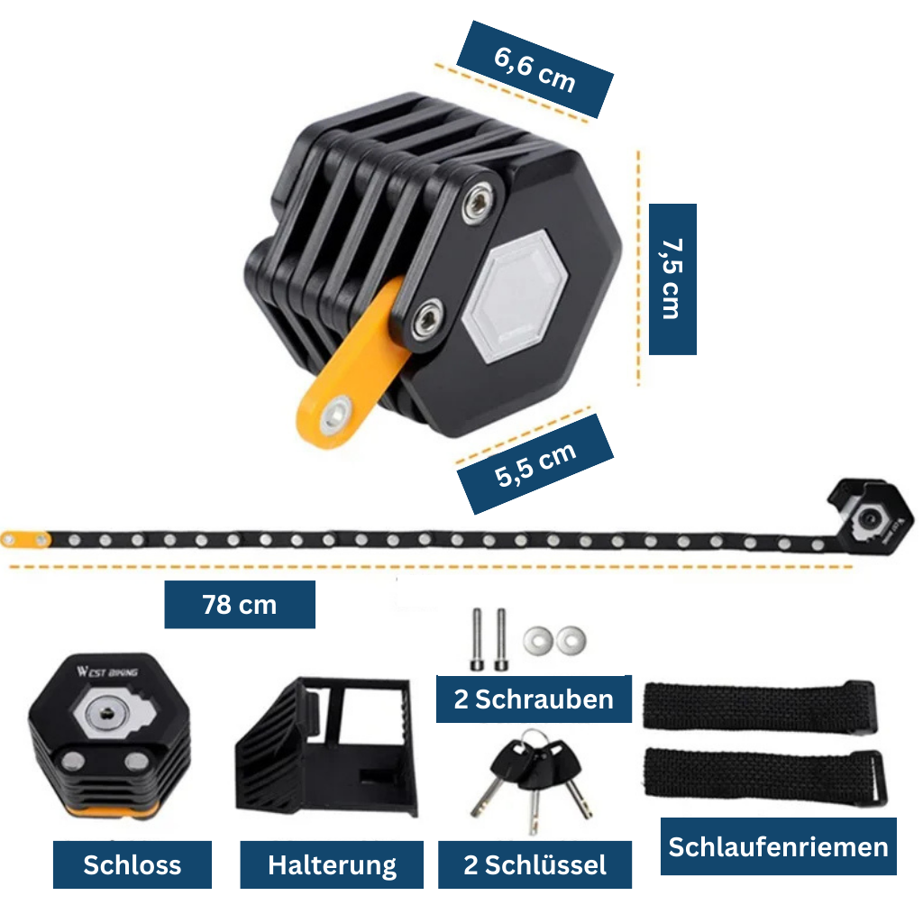 Bicycle U-Lock with Key – High-Quality Security Lock