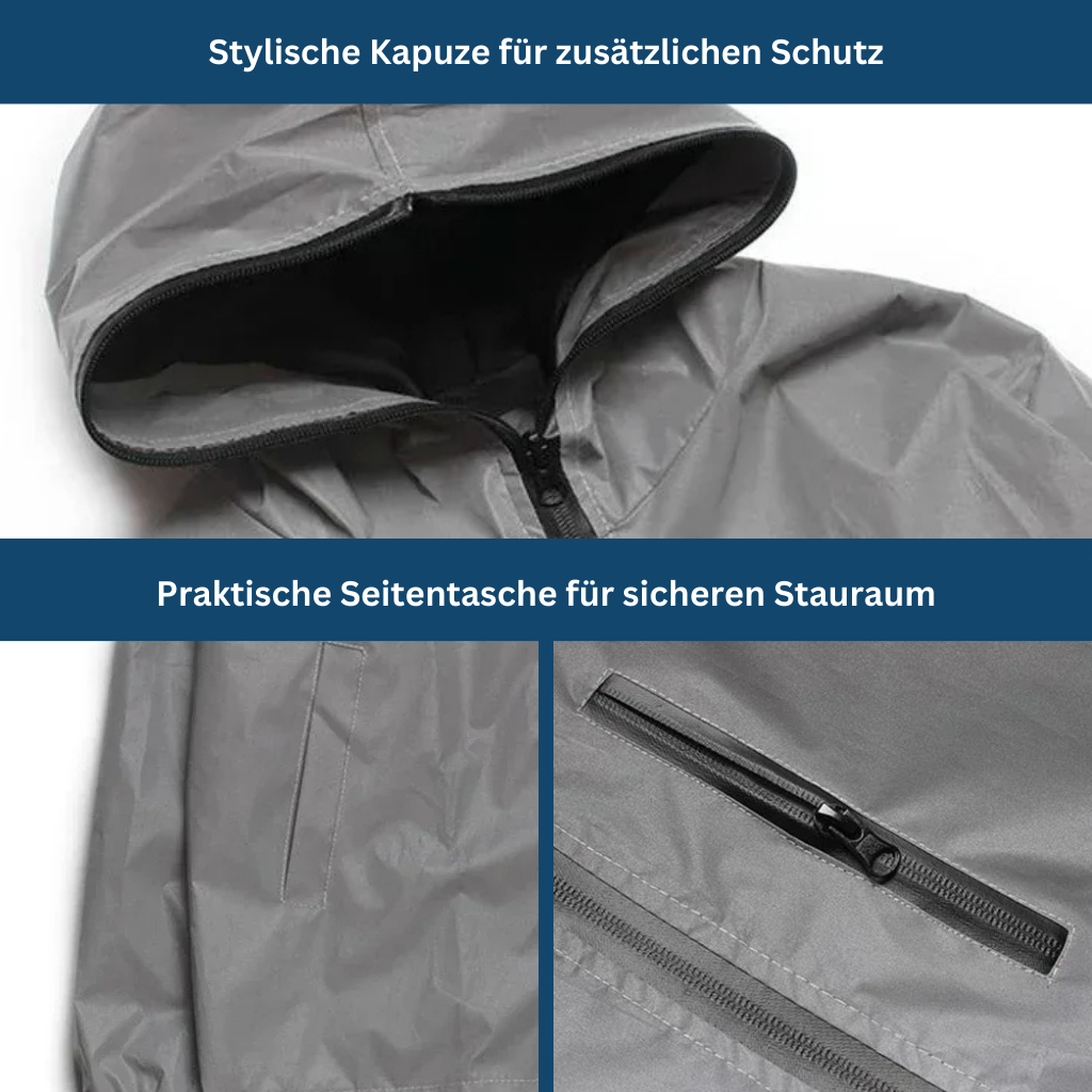 Waterproof Rain Jacket with Reflective Features