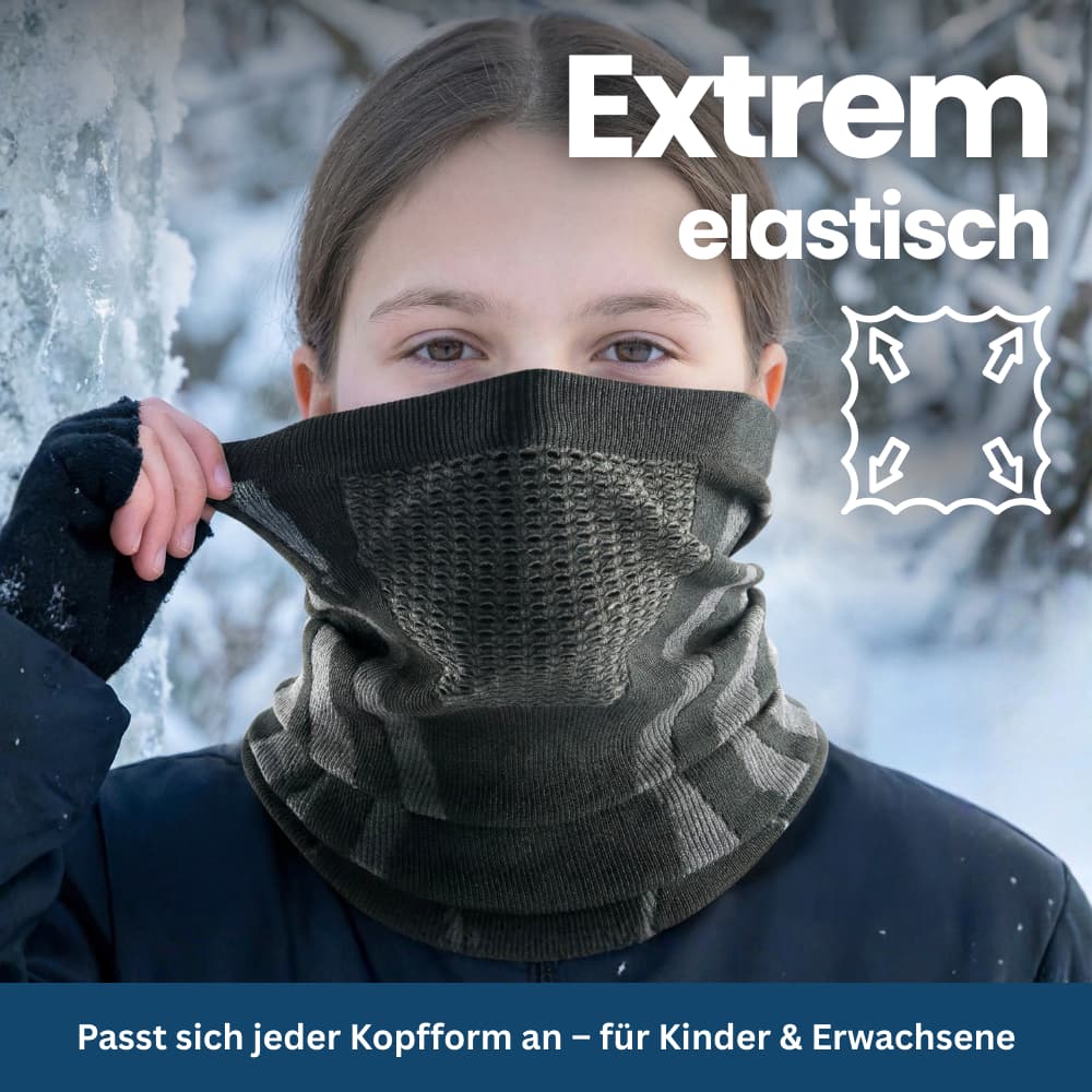Warm and Versatile Neck Gaiter - Reversible Design