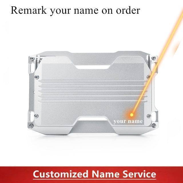Slim Metal Wallet with RFID Protection for Cards