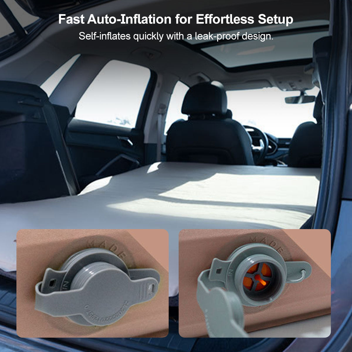 Self-Inflating Air Mattress for SUVs – Ideal for Road Travel