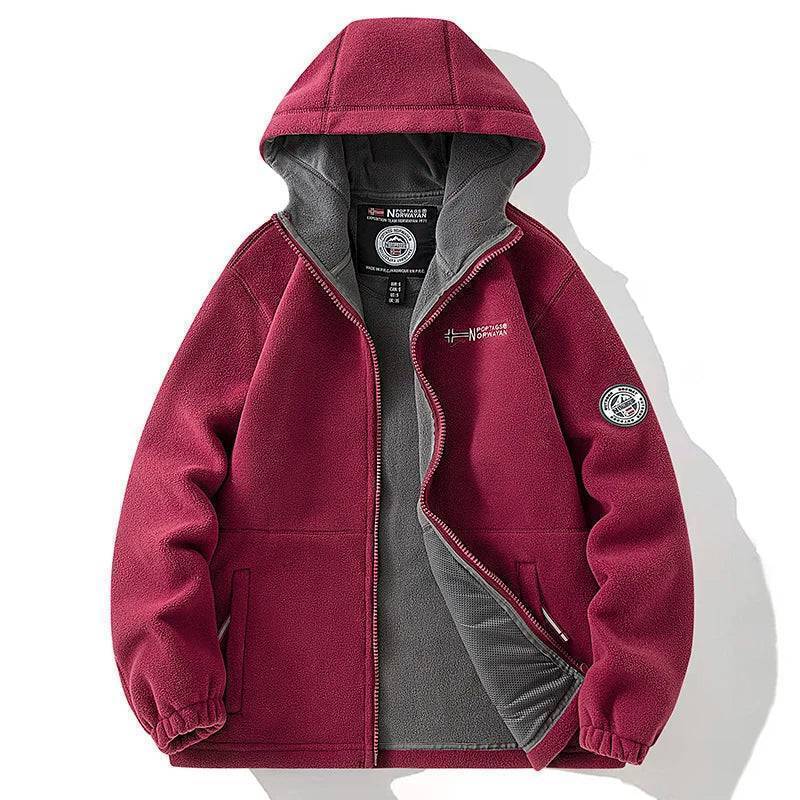 Windproof Outdoor Sports Coat - Tactical Jacket in Thermal Fleece