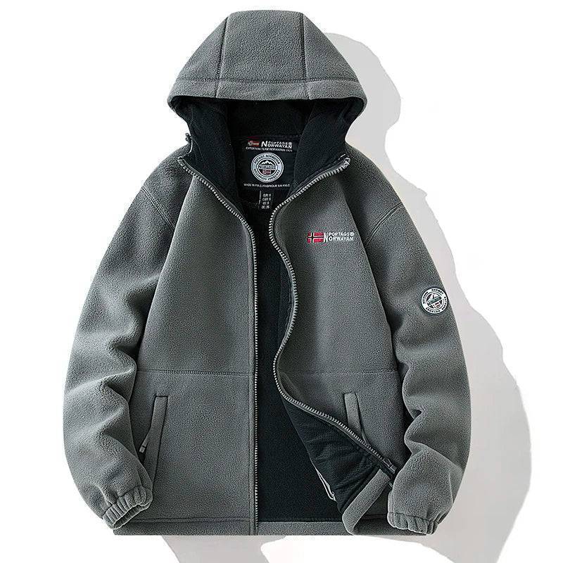 Windproof Outdoor Sports Coat - Tactical Jacket in Thermal Fleece