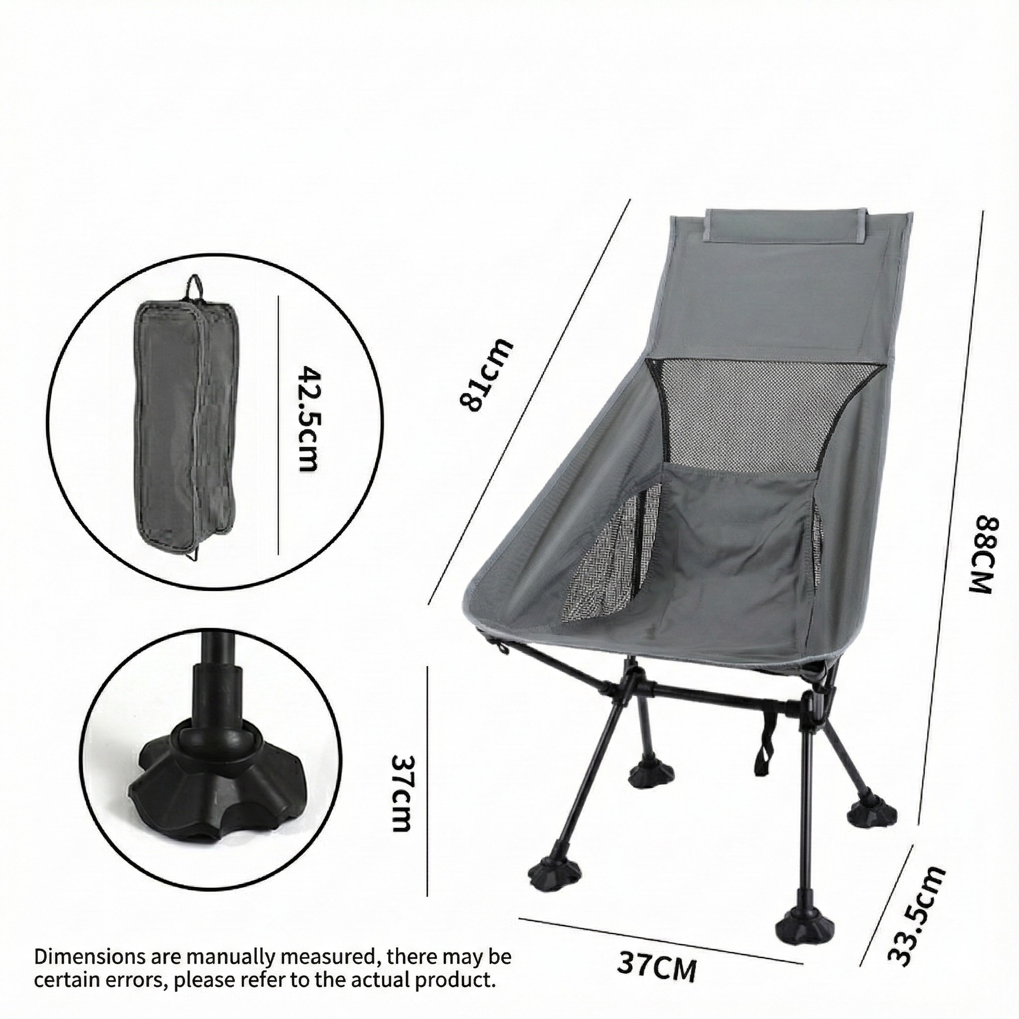 Lightweight Portable Camping Chair - Foldable Design