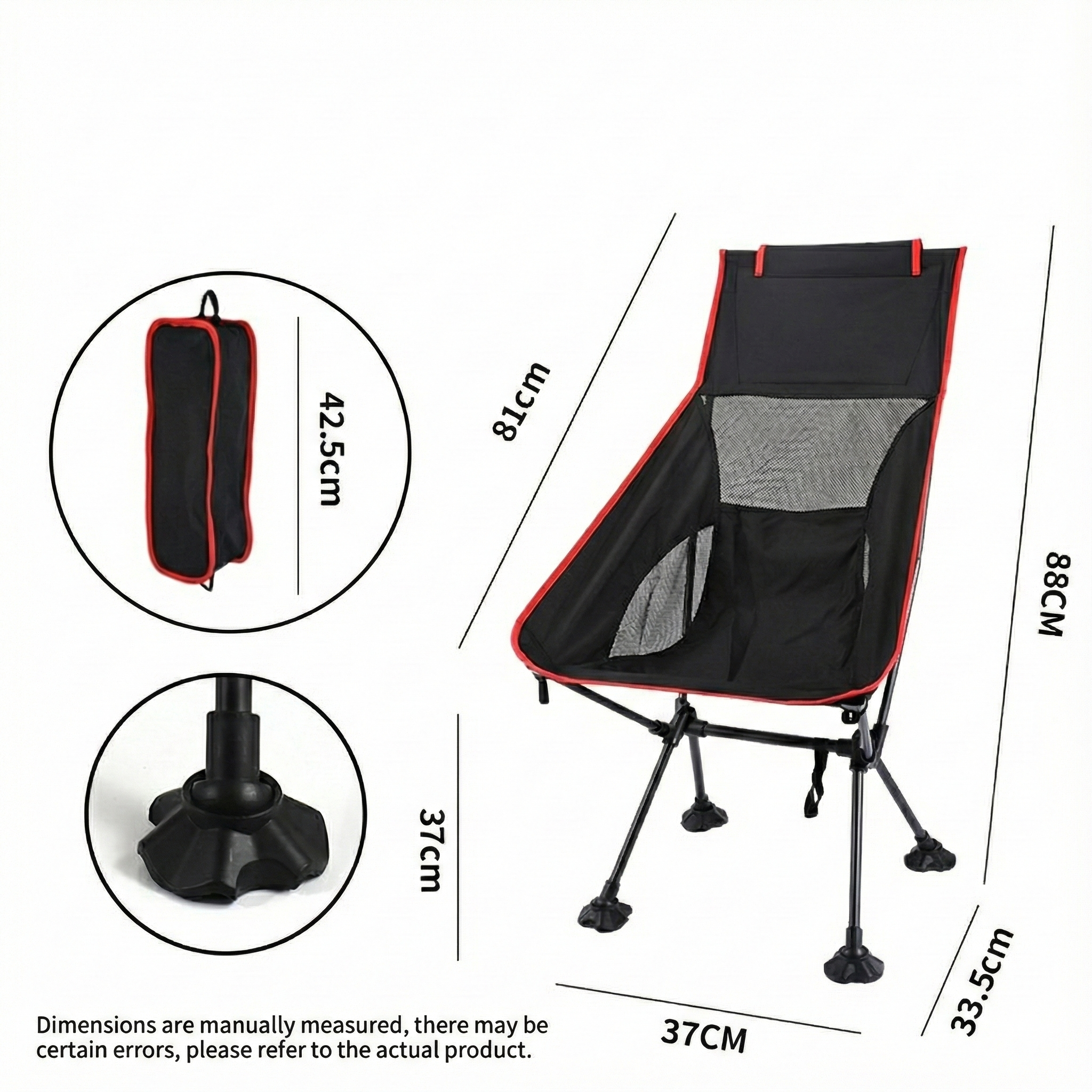 Lightweight Portable Camping Chair - Foldable Design