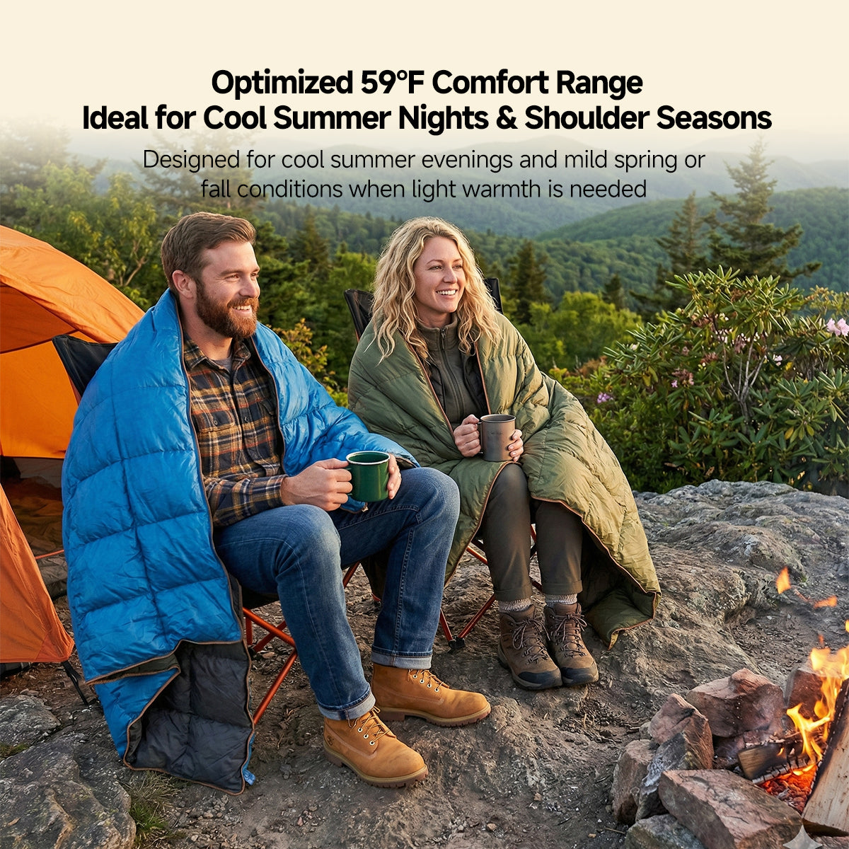 Lightweight Waterproof Camping Blanket for Wearable Use