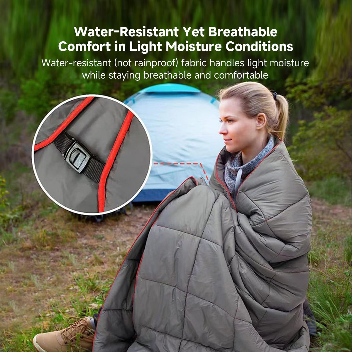 Lightweight Waterproof Camping Blanket for Wearable Use