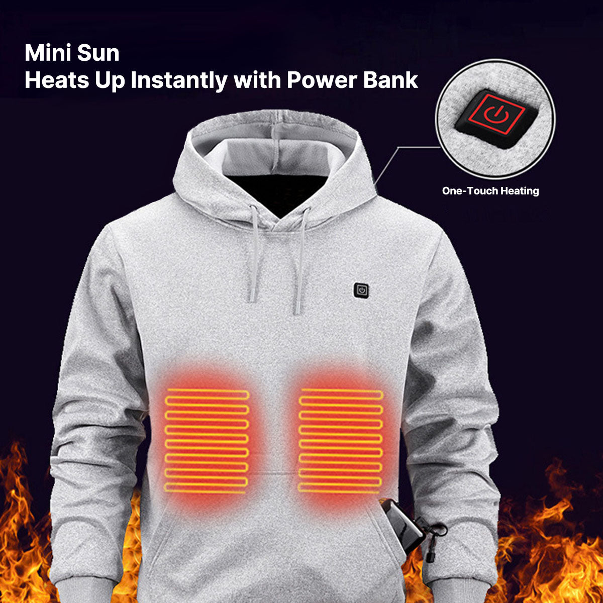 Winter Warmth Heated Hoodie with USB Connection