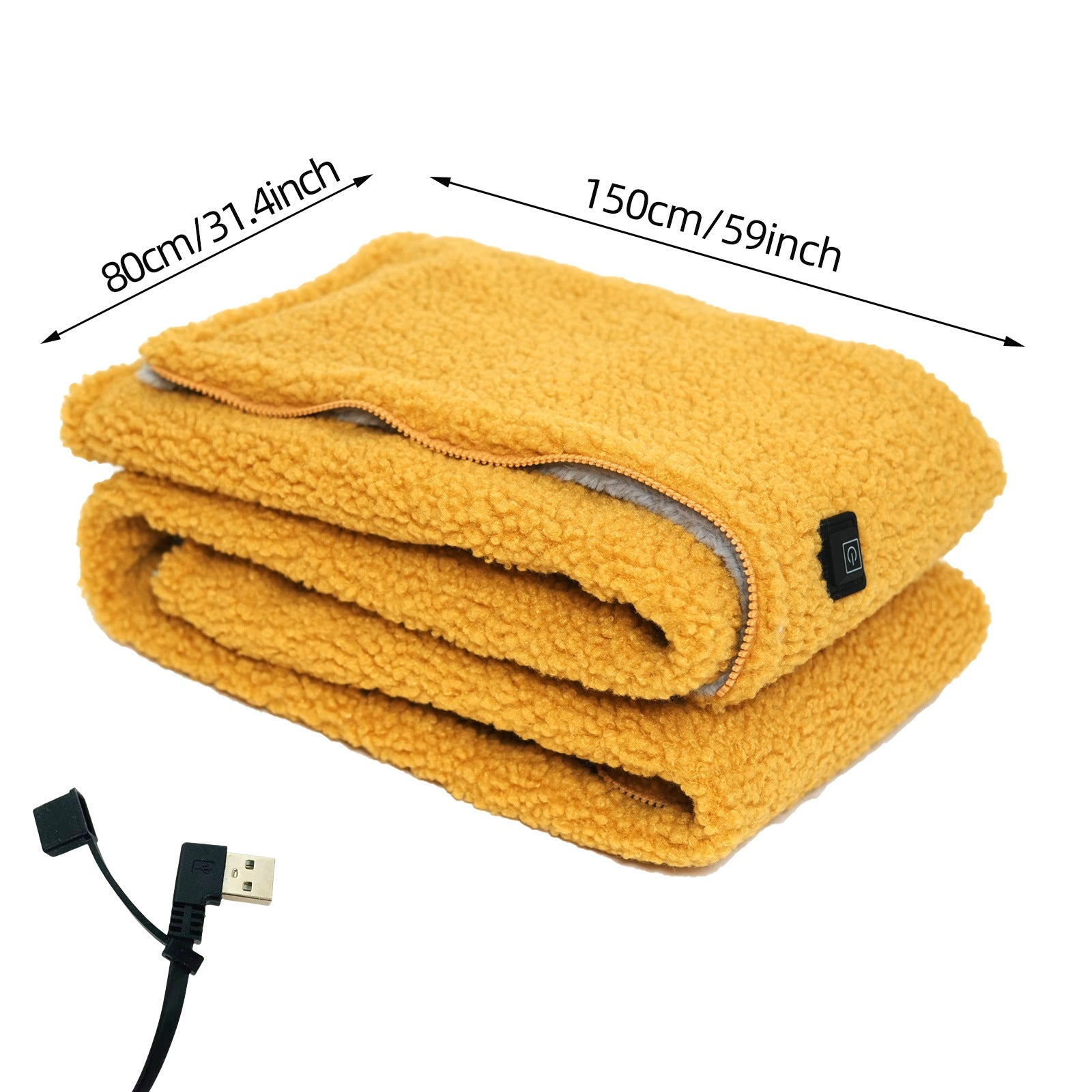 Wearable Heated Blanket with USB Connection and 3 Temperature Levels
