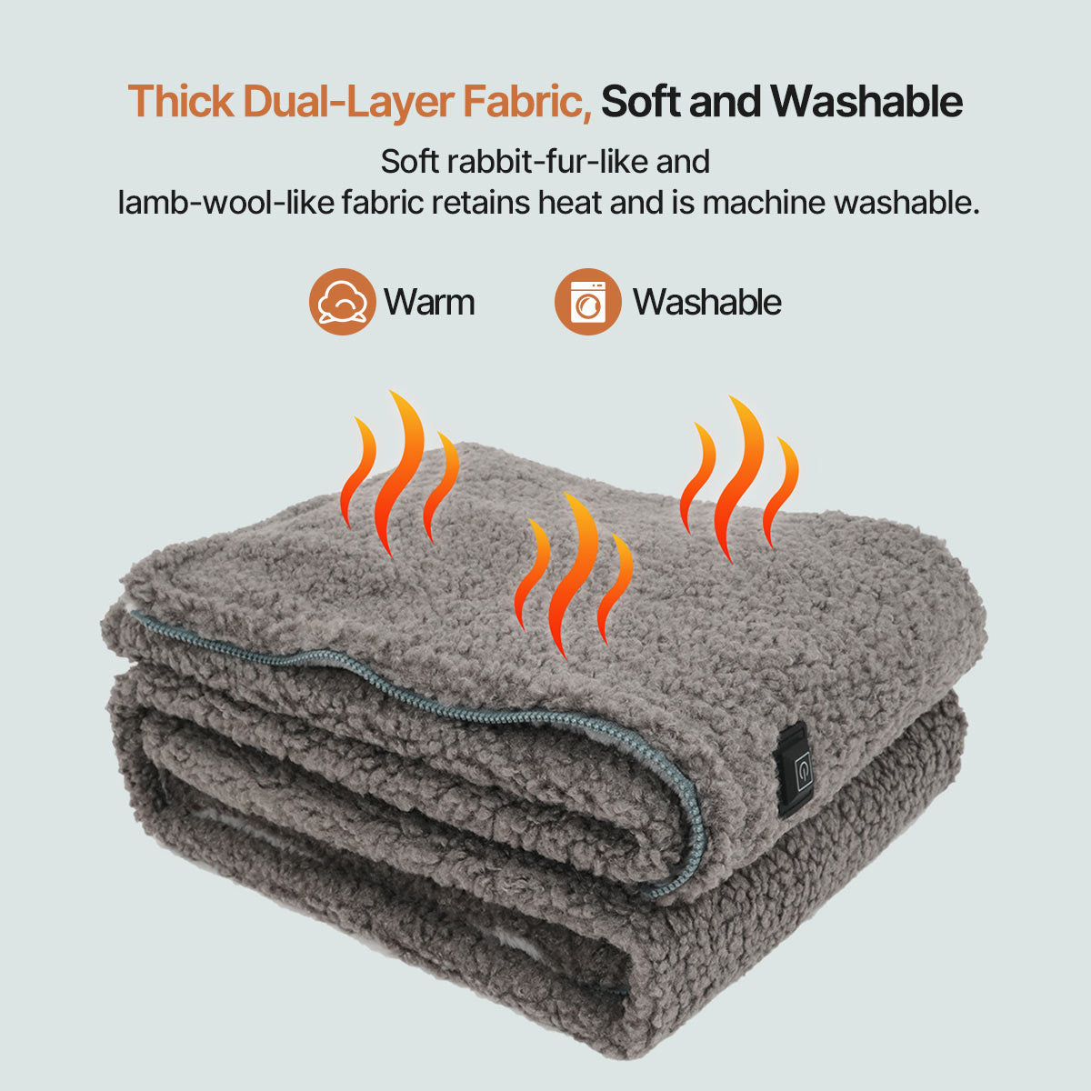 Wearable Heated Blanket with USB Connection and 3 Temperature Levels