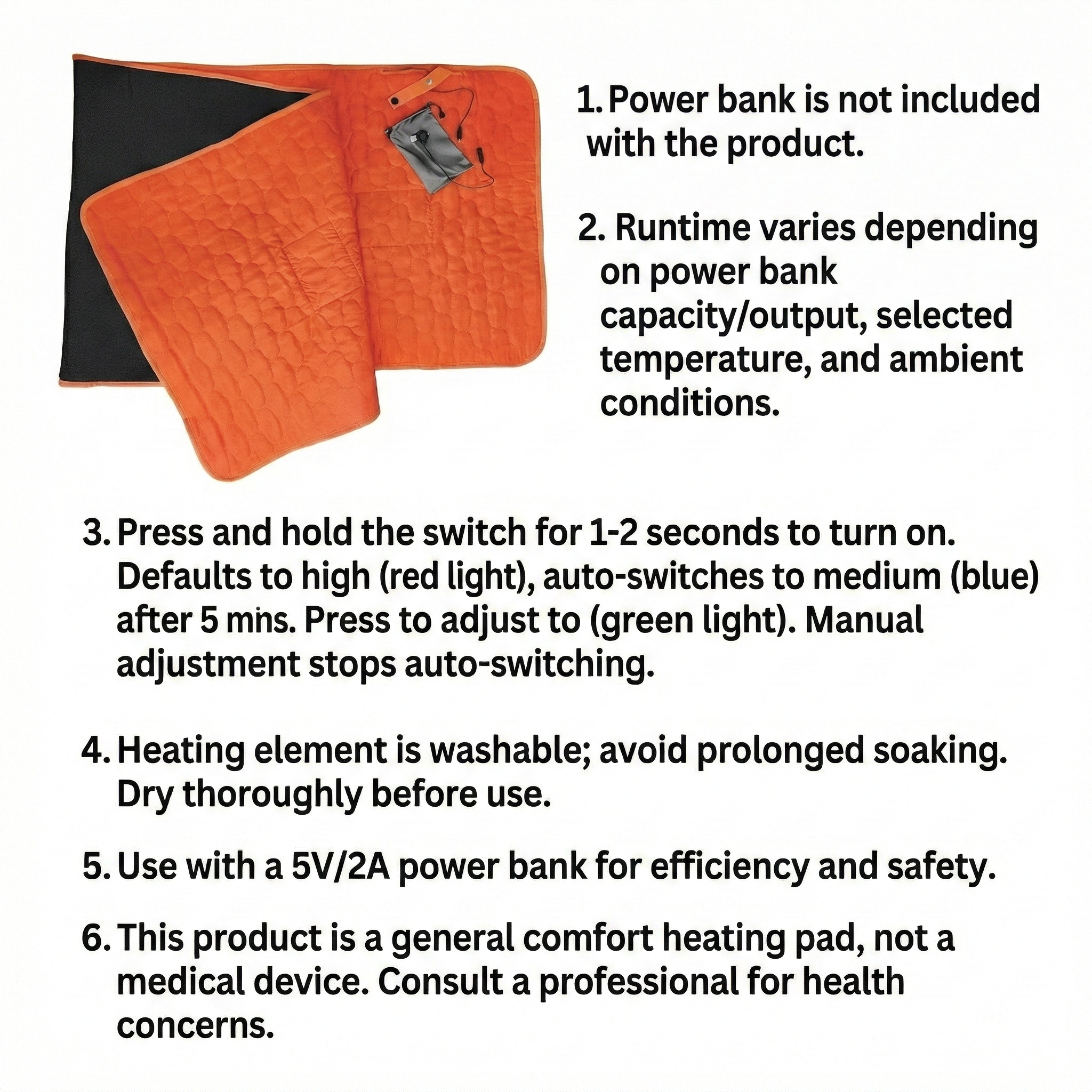 Heating Yoga Mat with USB Connection