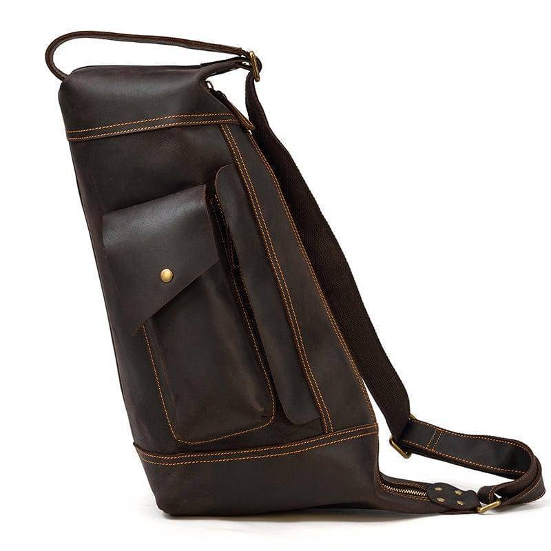 Retro Genuine Leather Backpack for Travelers