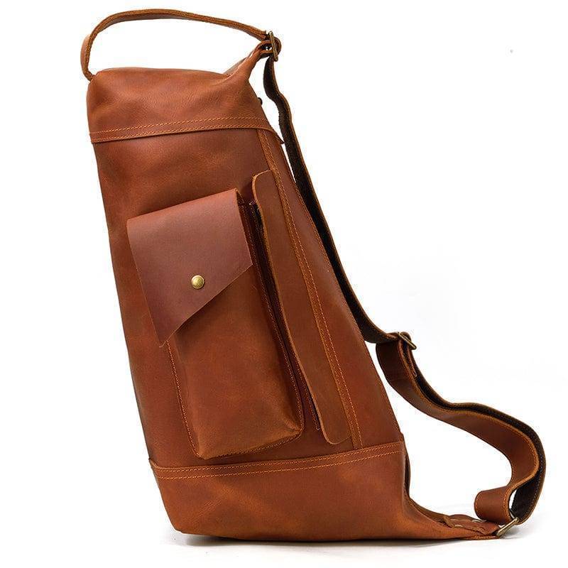 Retro Genuine Leather Backpack for Travelers