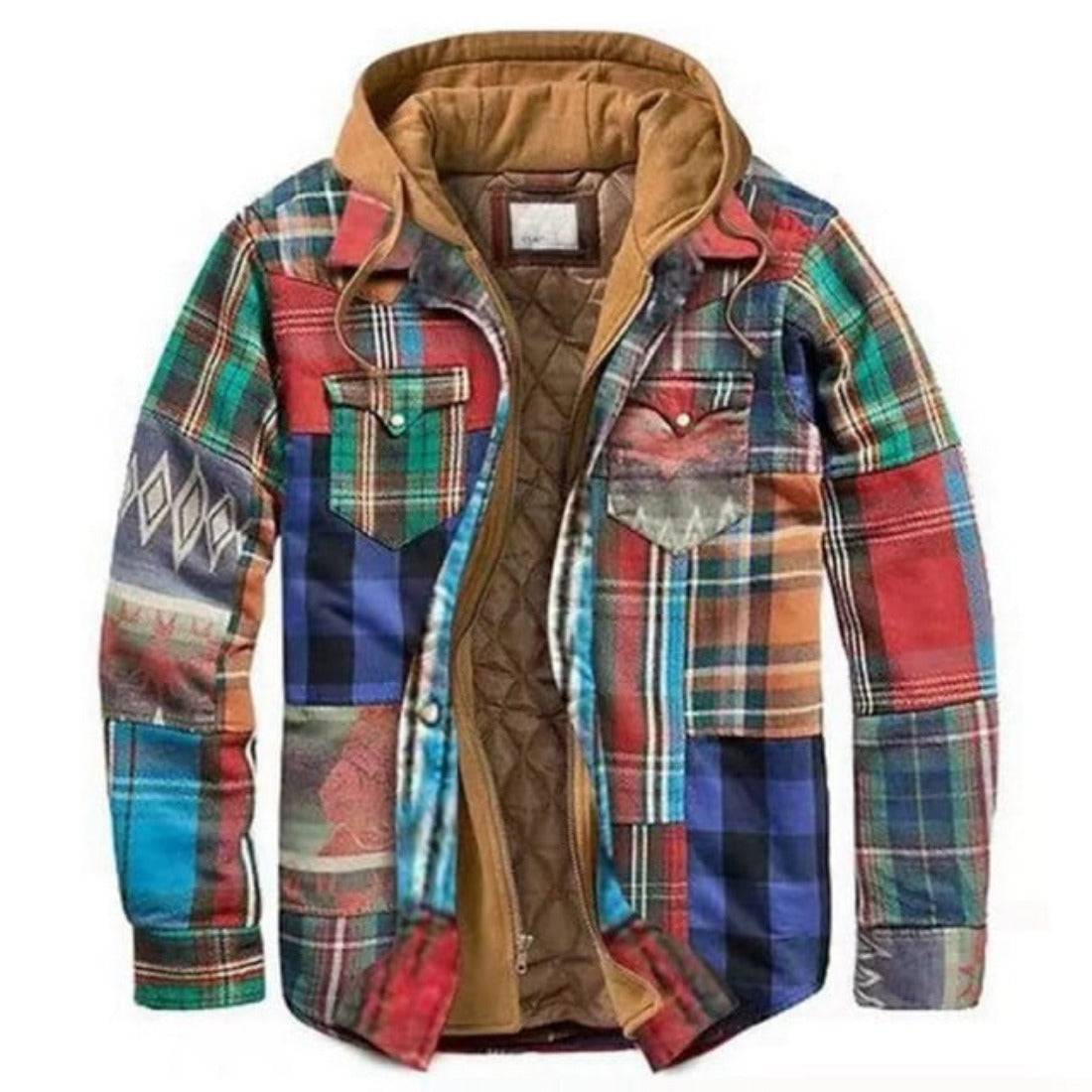Retro Colorblock Windbreaker Coat