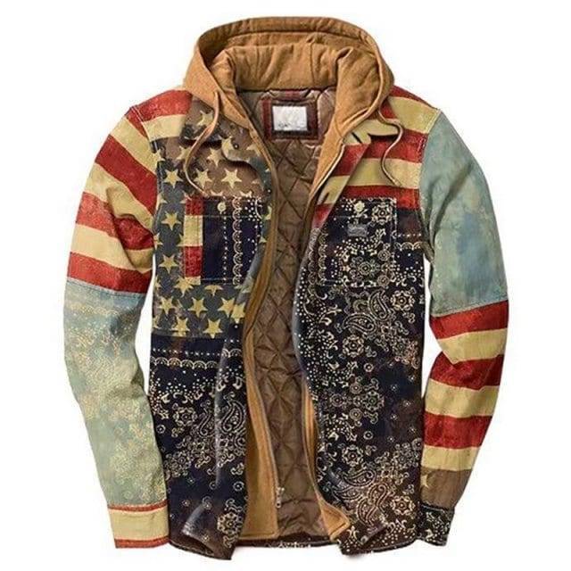 Retro Colorblock Windbreaker Coat