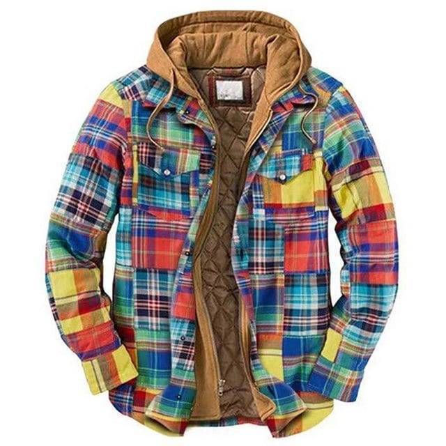 Retro Colorblock Windbreaker Coat