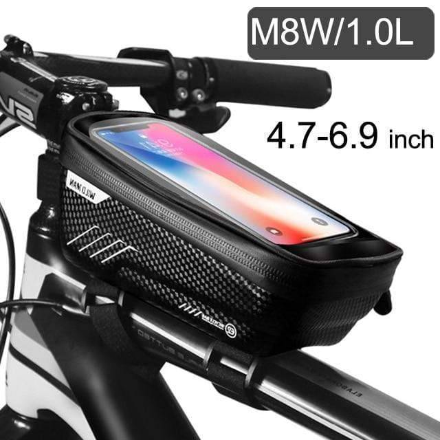 Bike Frame Storage Bag with Mobile Phone Mount