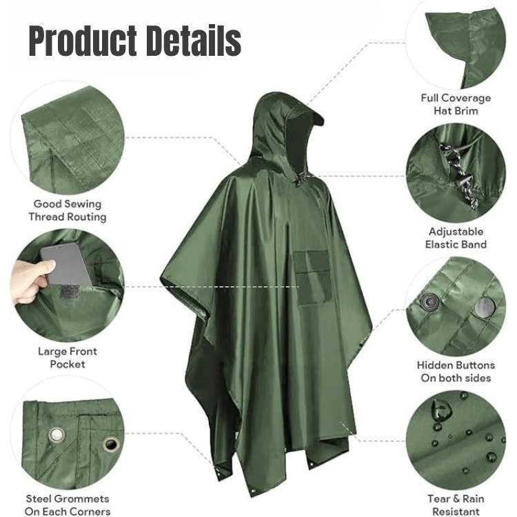 All-Weather Trekking Poncho – Waterproof for Any Terrain