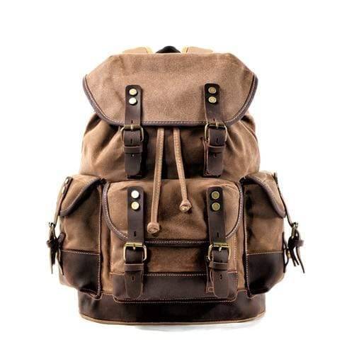 Waxed Canvas Rucksack for Hiking – Waterproof Leisure Backpack