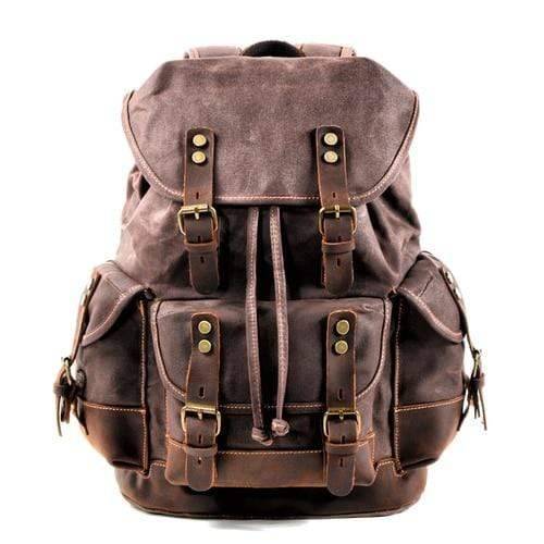 Waxed Canvas Rucksack for Hiking – Waterproof Leisure Backpack
