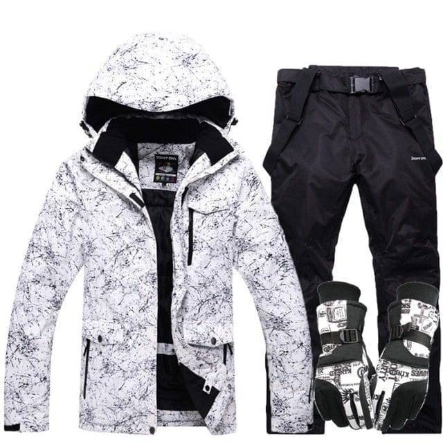 Waterproof Ski Suit with Hood for Winter Warmth