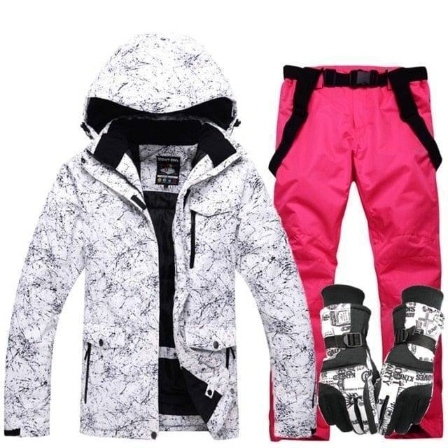 Waterproof Ski Suit with Hood for Winter Warmth