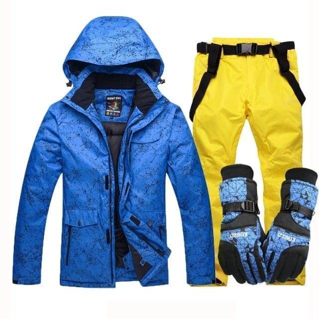 Waterproof Ski Suit with Hood for Winter Warmth