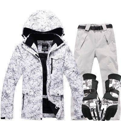 Waterproof Ski Suit with Hood for Winter Warmth