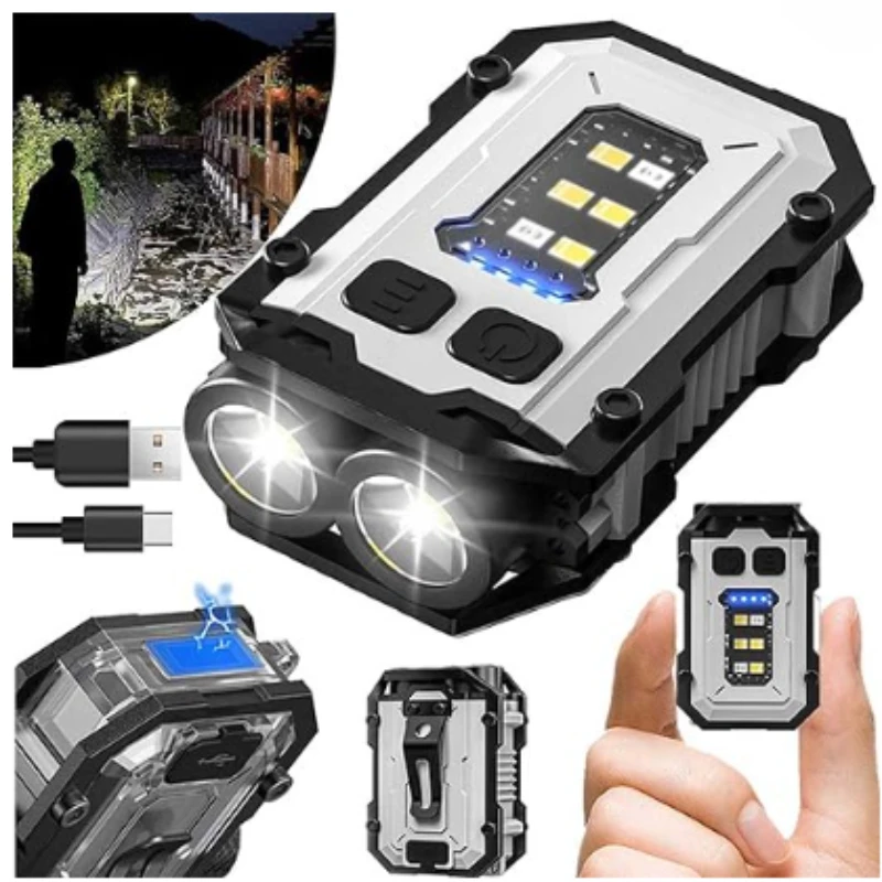Compact Tactical Flashlight - Rechargeable USB Outdoor EDC Light