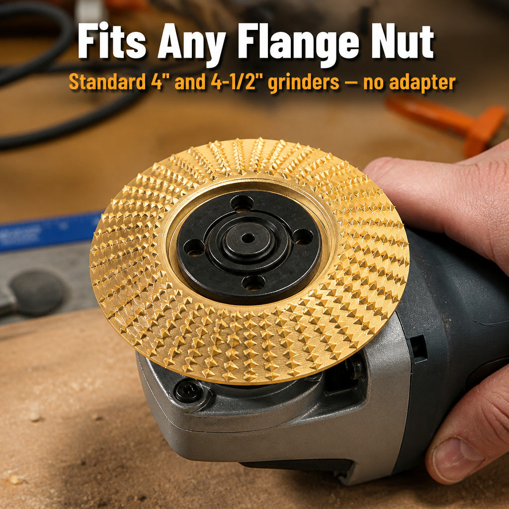 SculptEdge™ — Carve, Round & Shape Wood in One Pass on the Grinder You Own