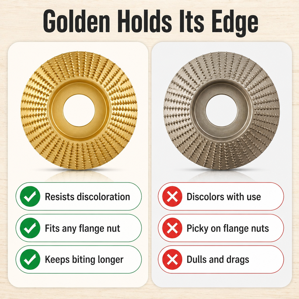 SculptEdge™ — Carve, Round & Shape Wood in One Pass on the Grinder You Own