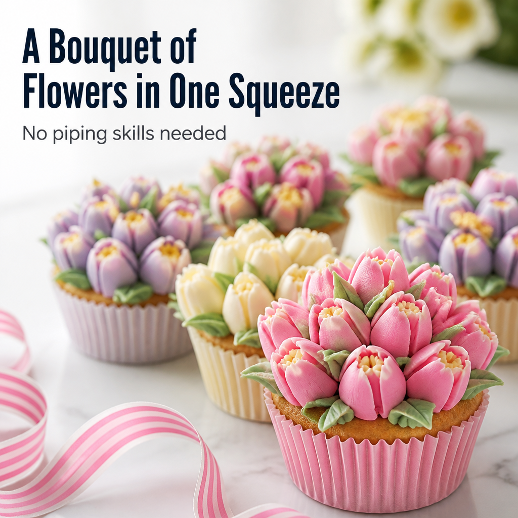 PetalCraft™ — Pipe a Full Bouquet of Frosting Flowers in One Squeeze