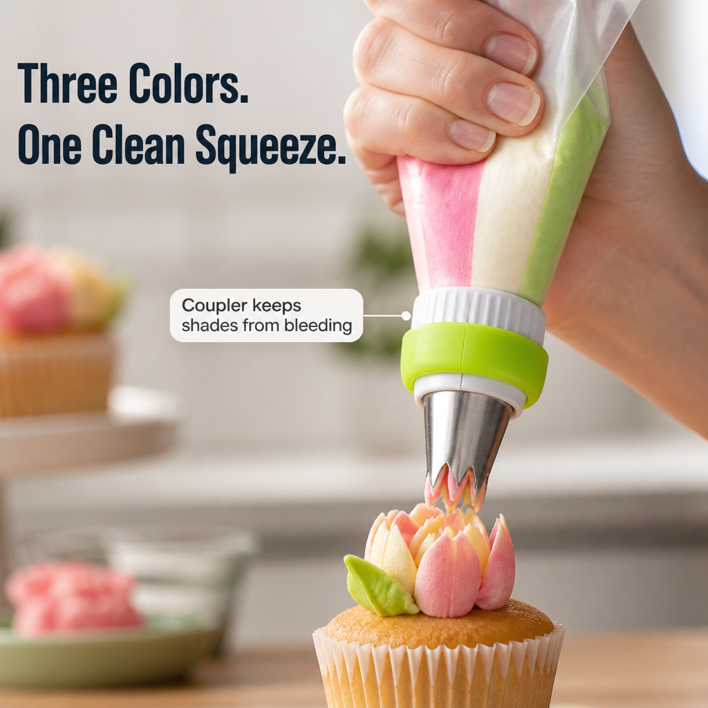 PetalCraft™ — Pipe a Full Bouquet of Frosting Flowers in One Squeeze