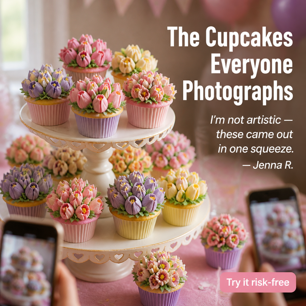 PetalCraft™ — Pipe a Full Bouquet of Frosting Flowers in One Squeeze