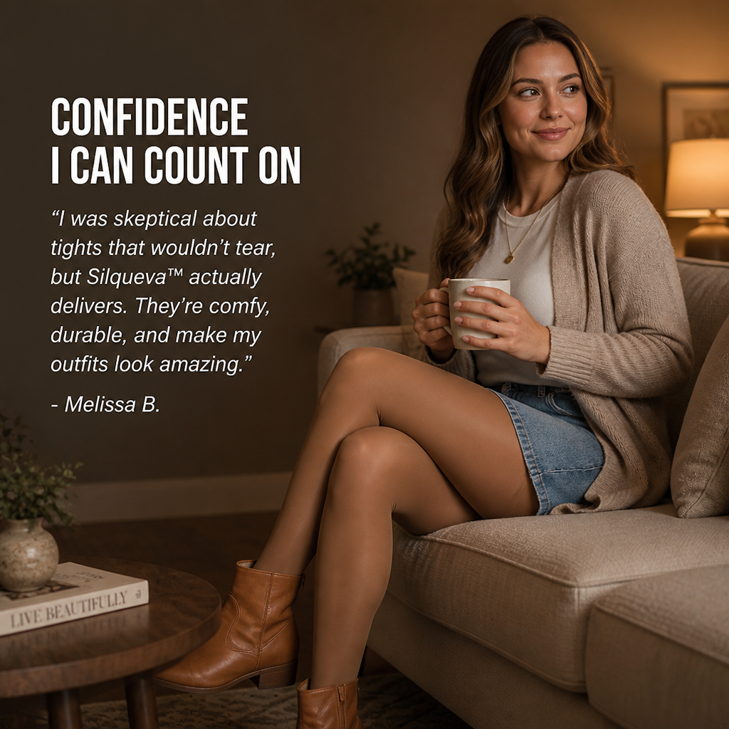 Silqueva™ – Sheer Shaping Tights with Tummy-Smoothing Compression Panel